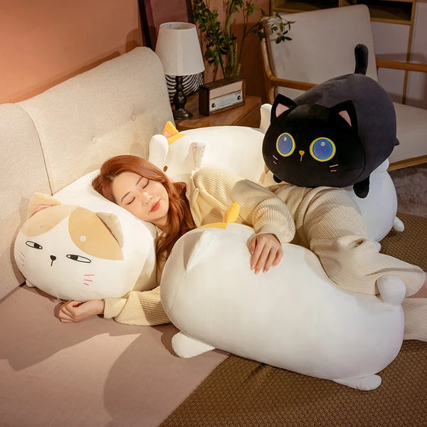 Fat Soft Cute Cat Plush Toy – Kawaii Sleeping Pillow