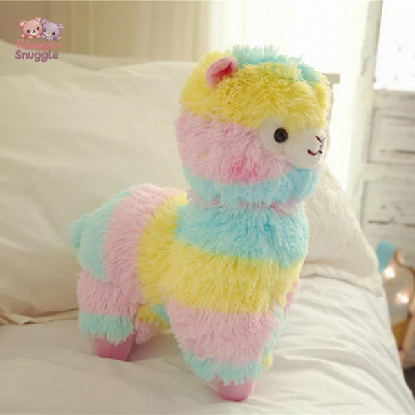 Rainbow Alpaca Plush Toy - Soft Alpacasso Stuffed Toy