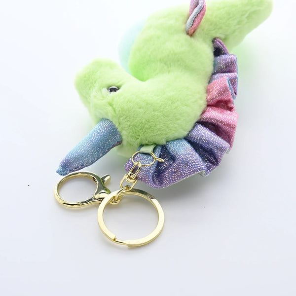 12cm Cute Seahorse Plush Toy Soft Sea Animal Hippocampus Doll Keychain Pendant Backpack Birthday Gifts