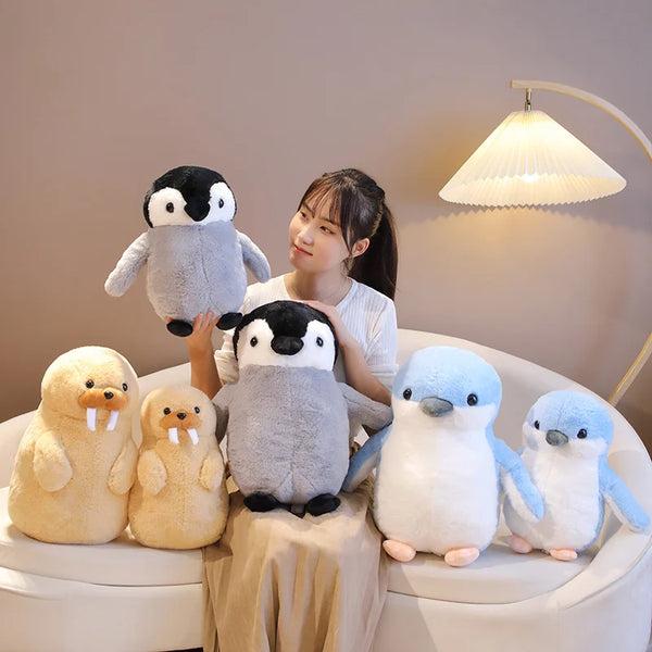 Walrus Penguin Plush Pillow Stuffed Dolls Creative Birthday Gift Animal Plush Toys