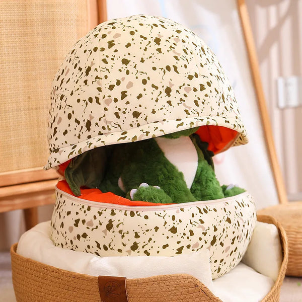 Cute Cartoon Dinosaur Egg Plush Toy - Soft Stuffed Animal Doll for Kids