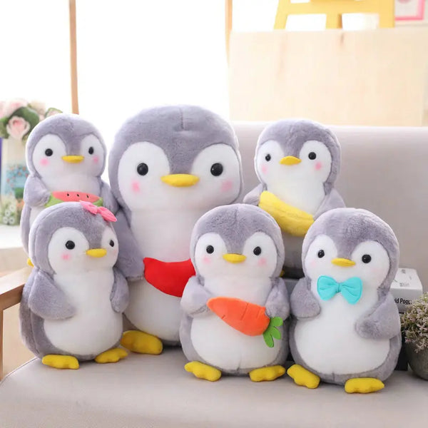Creative Cudding Fruit Penguin Plush Stuffed Toys Cute Couple Penguin Plush