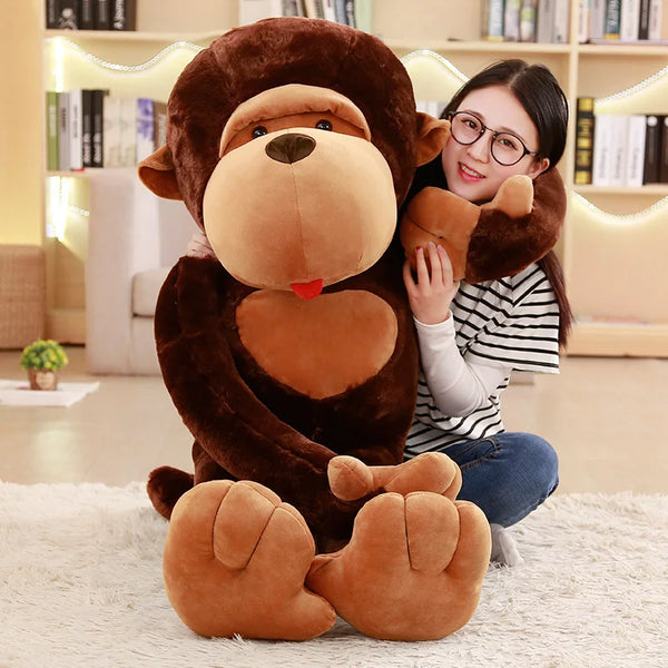 Giant Cartoon Big Mouth Monkey Plush Toy Your Adorable Gorilla Companion