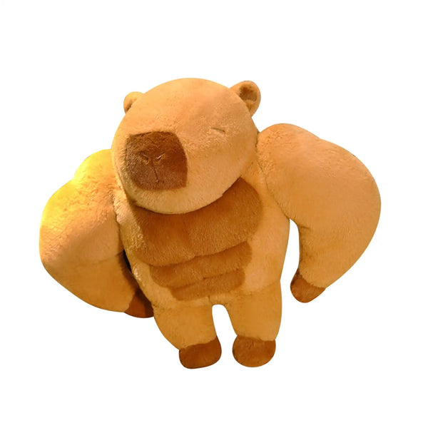Muscle Capybara Plush Toy Car Accompany Sleep Toy for Kids Boy Girl Children