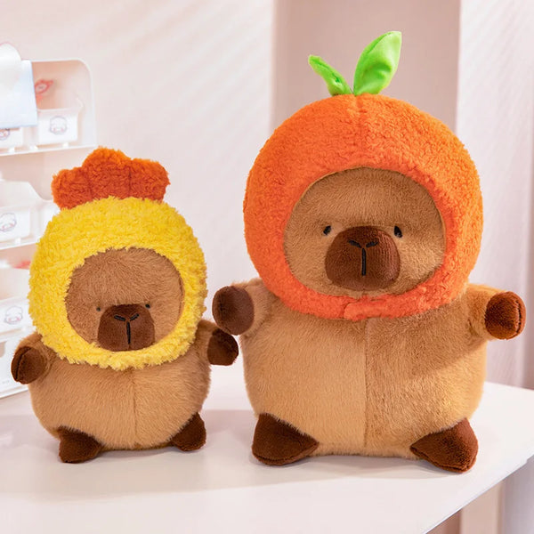 Cute Cartoon Capybara with Hat Plush Toy