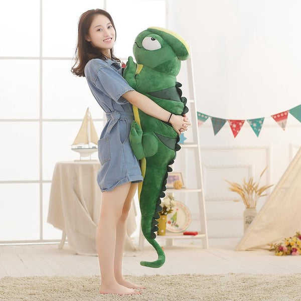 Giant Chameleon Plush Toy – Soft & Realistic Stuffed Lizard Pillow