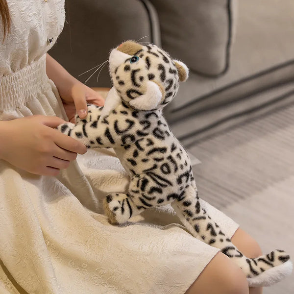 New Lifelike Standing Snow Leopard Stuffed Plush Toy – A Wild Heart in a Gentle Hug