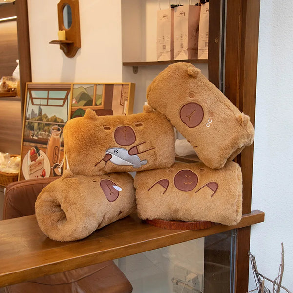 Capybara Hand Warmer Pillow Super Soft Keep Warm in Winter Comfy Stuffed Animal Cartoon Dolls