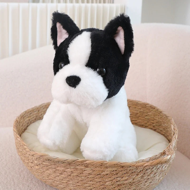 Reallife Bulldog Plush Toy Cute Stuffed Puppy Doll Soft Pillow Home Decor Birthday Gift