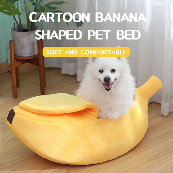 Banana Cat Bed House Funny Cute Cozy Cat Mat Beds Warm Durable Portable Pet