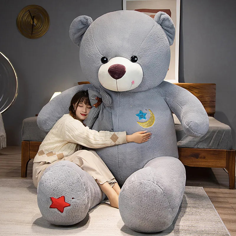 60-80cm Kawaii Star Moon Teddy Bear Plush Toy Giant Stuffed Animals Birthday Valentines Day Gift Soft Pillow Dolls Grilfriend