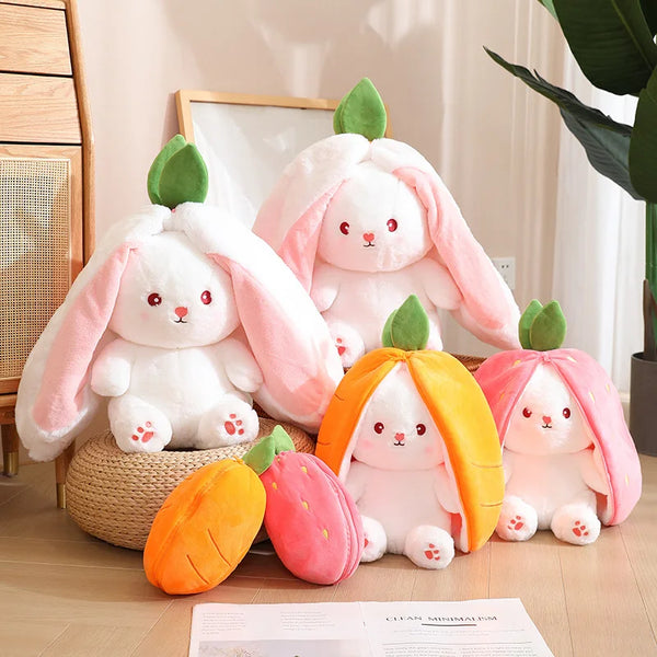 Cute Rabbit Plush Toy – Strawberry Bunny Plushie for Girls