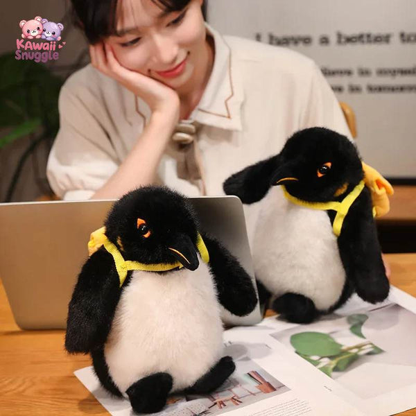 Kawaii Huggable Backpack Penguin Plush - Adorable & Functional