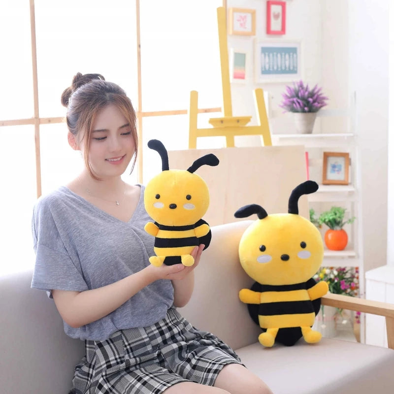 Cute Bee Plush Toy – Winged Stuffed Animal for Kids and Decor