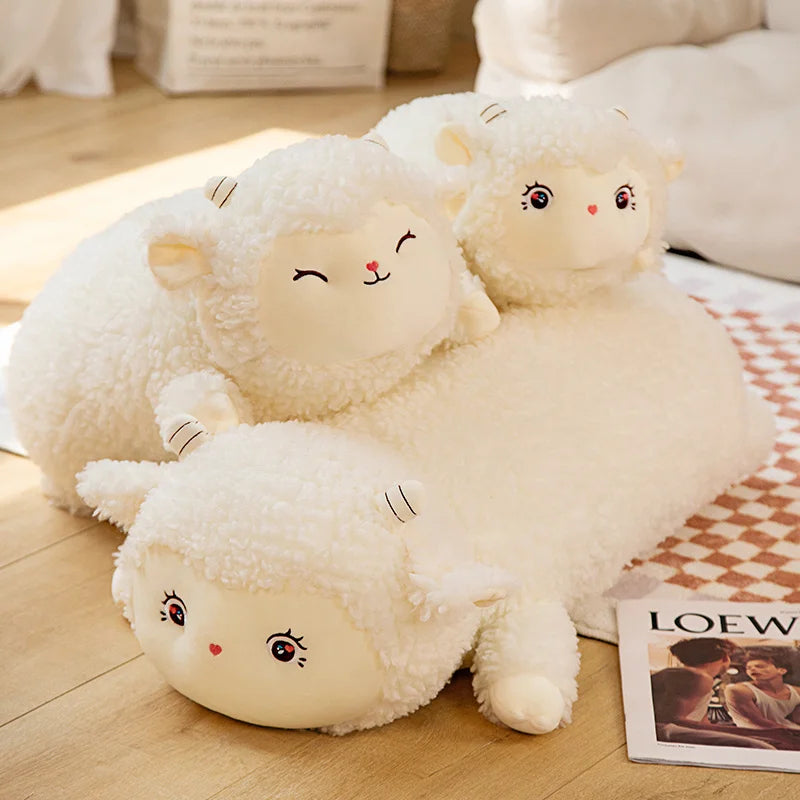 40/60/80CM Lovely Fluffy Alpaca Plush Pillow Toys Stuffed Soft Animal Sheep Cushion for Children Girls Appease Birthday Gift