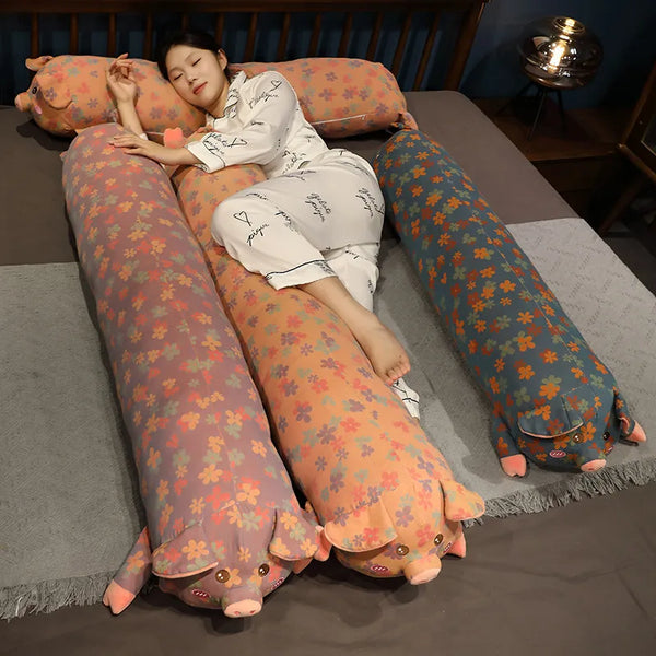 Long Body Pig Cushion Pillow Plush Toys Stuffed Doll Kids Cartoon Animal