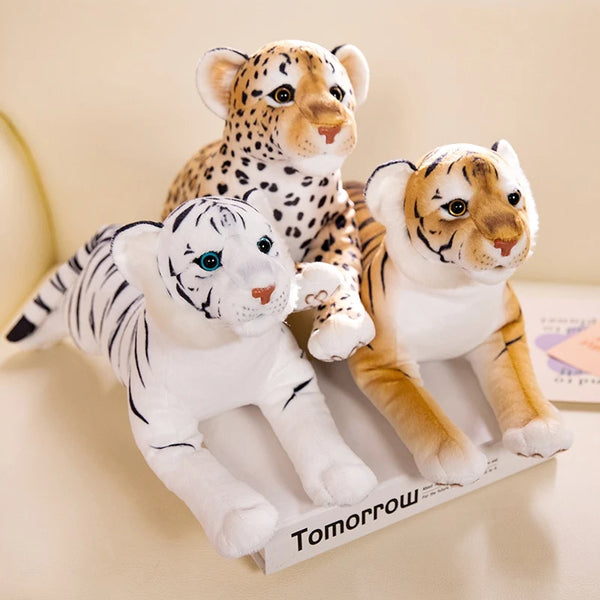 50cm Simulation Tiger Leopard Plush Cartoon Toys Home Decor Stuffed Cute Animals Dolls Soft Real Like Pillow for Kids Boys Gift