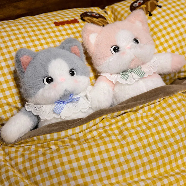 Cute 4-Colour Cat Plush Doll – A Dreamy Companion for Sweet Dreams