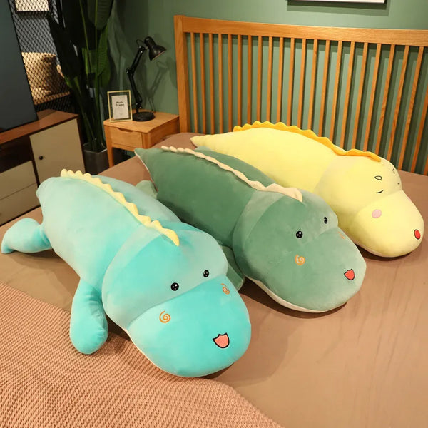 Big Long Cute Dinosaur Plush Toy Soft Cartoon Animal Crocodile Plush Doll