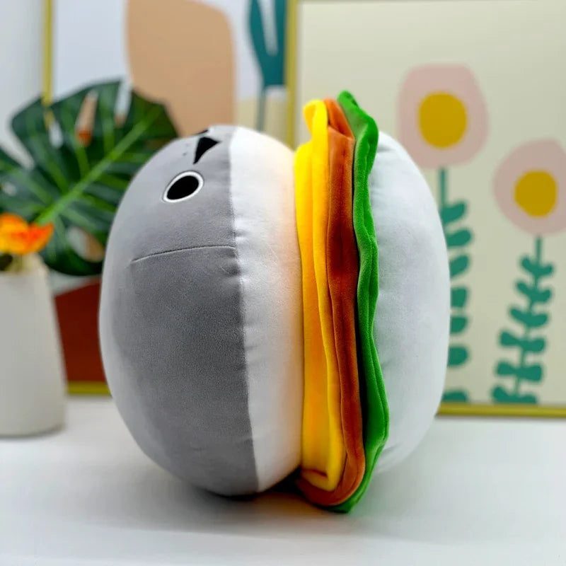 Funny Hamburger Puffer Fish Plush Toy – A Unique Blend of Fun and Comfort