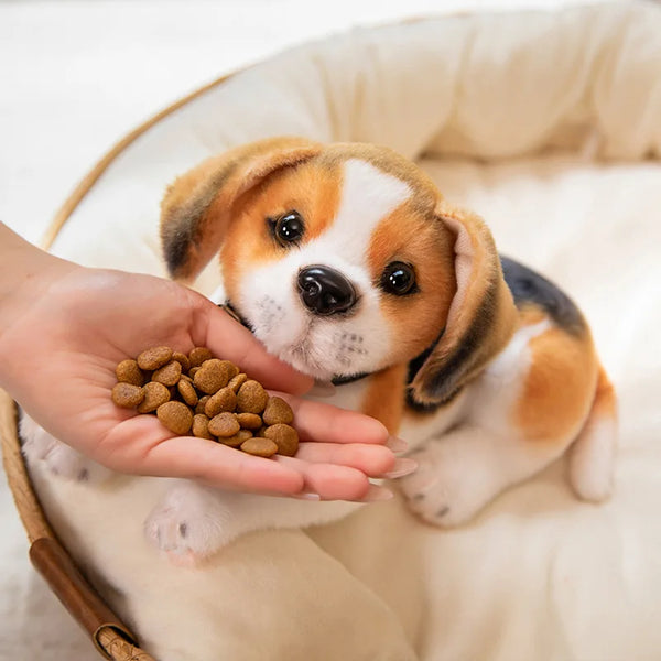 Dog Plush Toy Cute Stuffed Realistic Beagle Spotted Puppy Doll