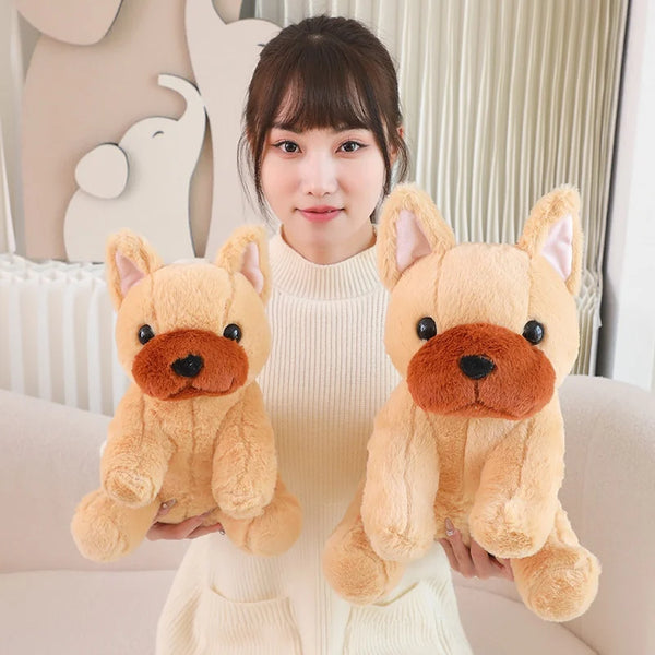 Reallife Bulldog Plush Toy Cute Stuffed Puppy Doll Soft Pillow Home Decor Birthday Gift