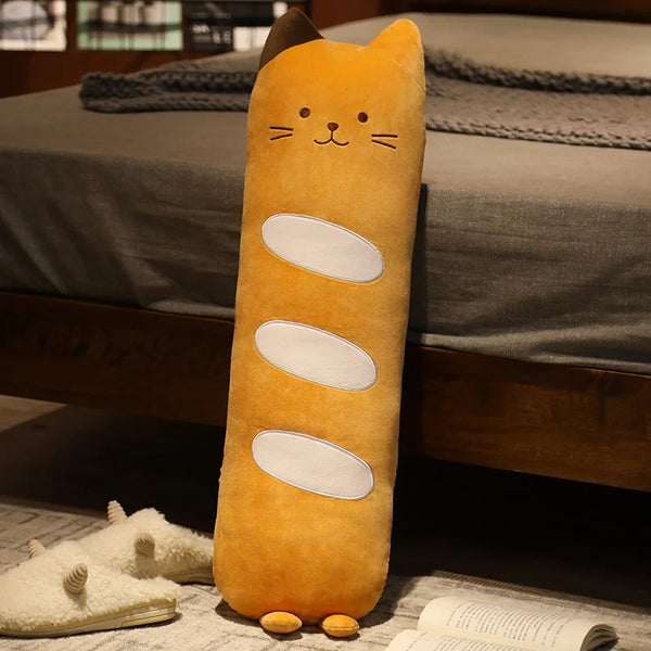 Long Animals Plush Toy Stuffed Squishy Animal Bolster Pillow Cat Cylindrical Plushie