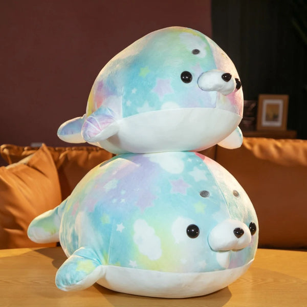 Cute Colorful Sea Lion Plush Stuffed Soft Animal