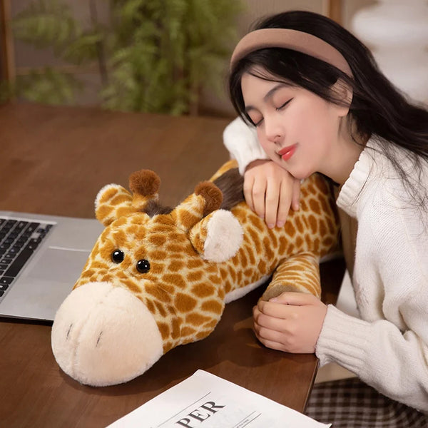 Giant Fluffy Giraffe Plush Toys Sleeping Pillow Cute Animal Stuffed Wild Giraffe Dolls