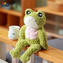 Cute Fitness Muscle Frog Plush Toys Soft Funny Frogs Stuffed Animals