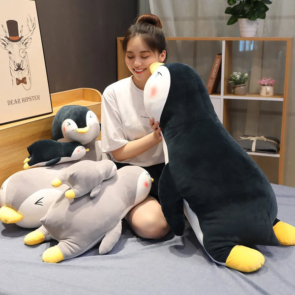 Super Soft Lying Penguin Plush Toys Stuffed Cute Animal Children Lovely Cartoon Pillows