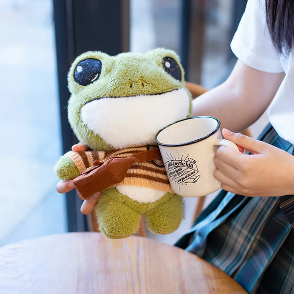 Cute Big Eyes Frog Plush Toy Stuffed Animals Soft Sweater