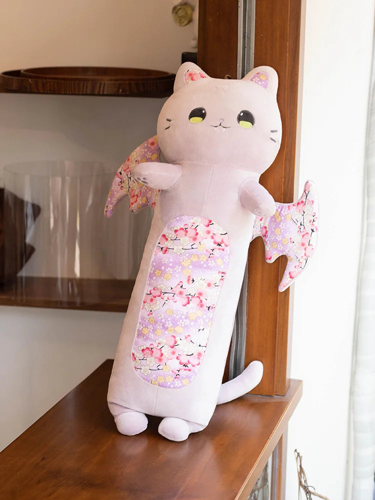 New Pink Sakura Cat Plush Toy – Flying Wings Bat Stuffed Doll