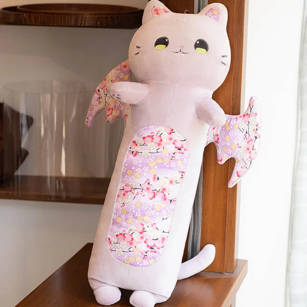 New Pink Sakura Cat Plush Toy – Flying Wings Bat Stuffed Doll