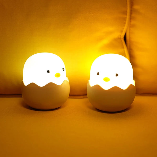 Cute LED Egg Night Light USB Rechargeable Flexible Table Desk Lamp