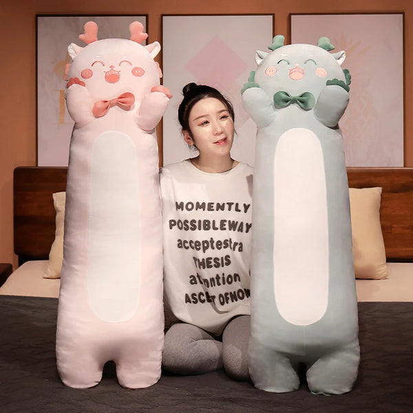Washable Cartoon Dragon Long Pillow Plush Stuffed Sleeping Kawaii Animal