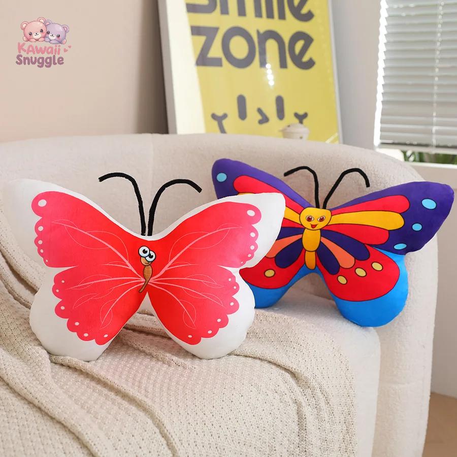 Simulation Soft Butterfly Plush Pillow – Comfort with a Touch of Nature Kawaii Snuggle