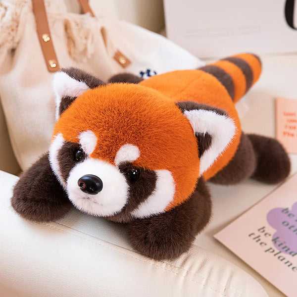 Kawaii Red Panda Plush Toy Lovely Stuffed Animal Lying Raccoon Plush Toys