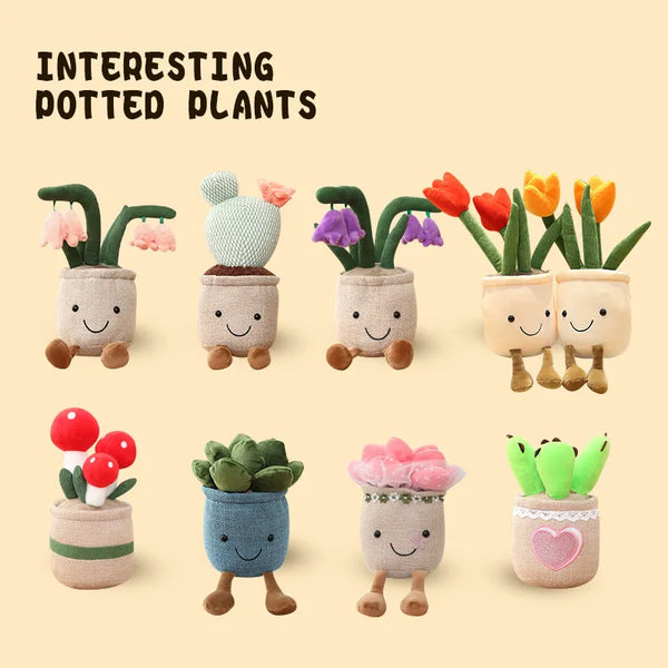 25-35cm Cute Plants Series Plush Toy Lifelike Tulip Mushroom Bluebell Flowers Dolls Stuffed Soft Kids Toys Kawaii Room Decor