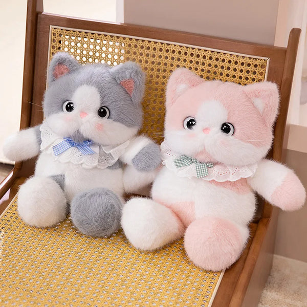 Cute 4-Colour Cat Plush Doll – A Dreamy Companion for Sweet Dreams