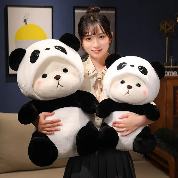 Kawaii Panda Plush Toy Soft Stuffed Bear Turn Into Panda Animal Lovely Style