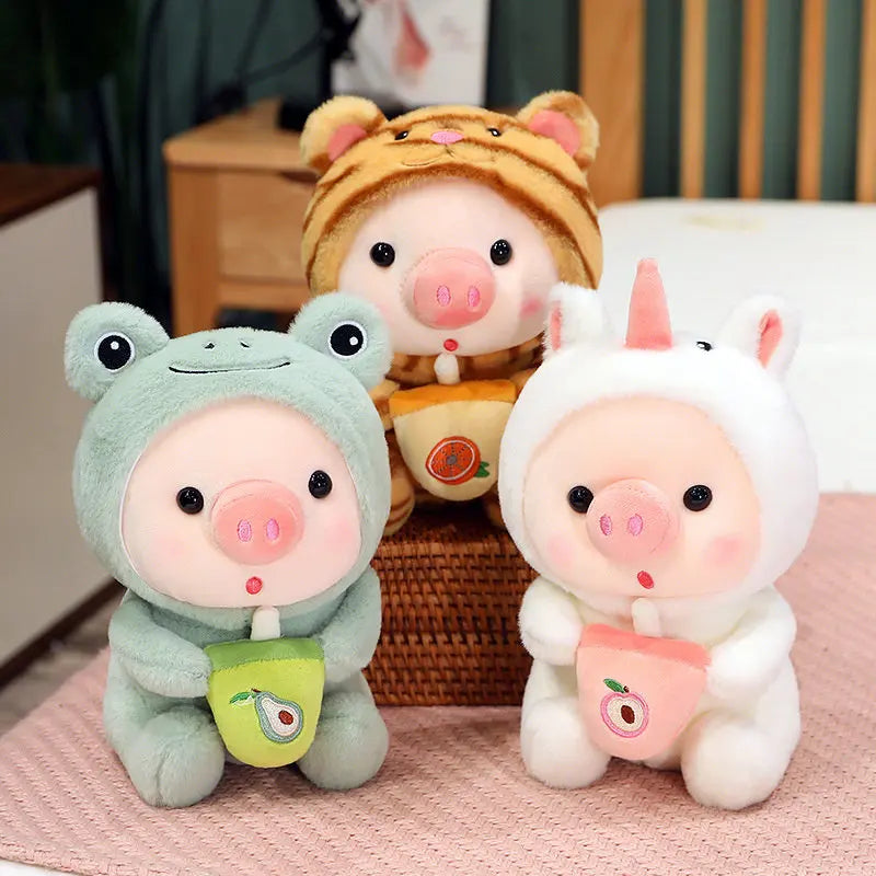 Cosplay Animal Boba Plushie – Unicorn Frog Bunny Pig Toy Hug