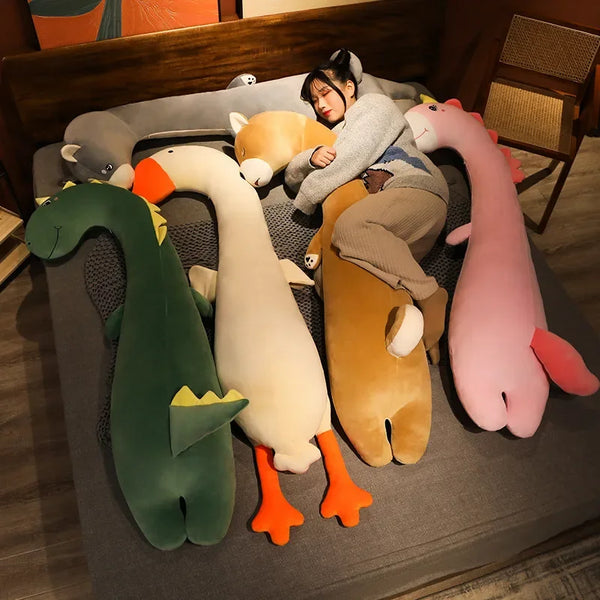 Soft Fluffy Lovely Throw Pillows for Girl Cartoon Animal Side Sleeping Body Pillow