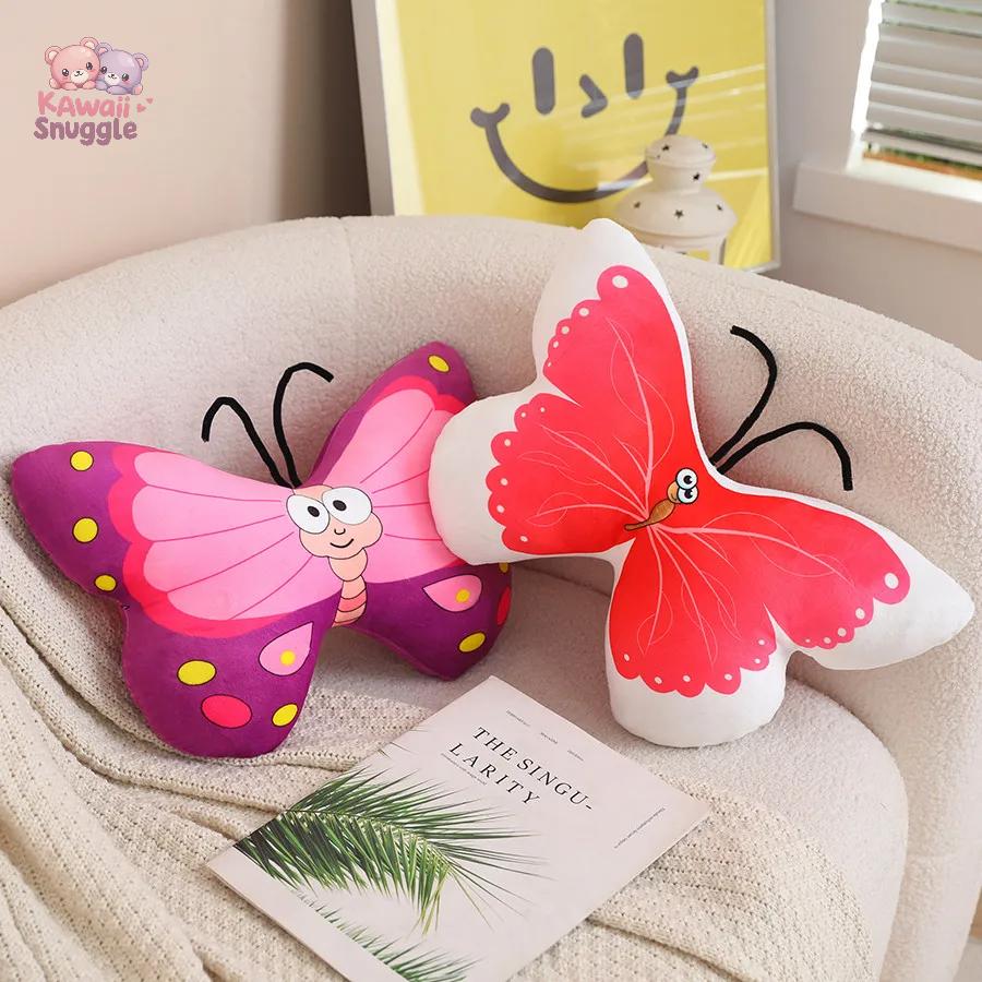 Simulation Soft Butterfly Plush Pillow – Comfort with a Touch of Nature Kawaii Snuggle