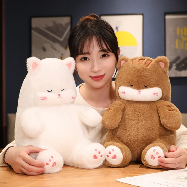 Cute White Cat Plush Toy Stuffed Cat Soft Doll Toys Christmas Birthday Gift