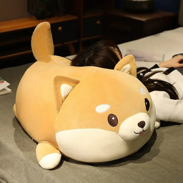 Giant Corgi Dog Plush Pillow – Soft Shiba Inu Gift for Kids