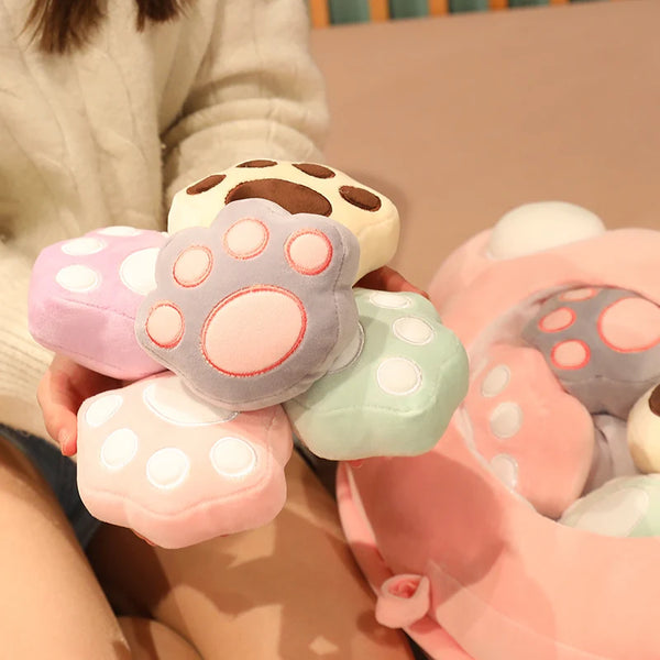 5pcs Snack Pudding Cat Paw Plush Toys Gift Set
