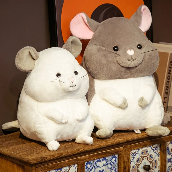 35/45cm Adorable Hamsters Stuffed Doll Grey White Mouse Plush Soft Guinea Pig Xmas Gift