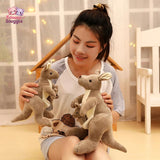 Simulation Kangaroo Plush Toy: A Heartwarming Mother & Baby Duo Kawaii Snuggle