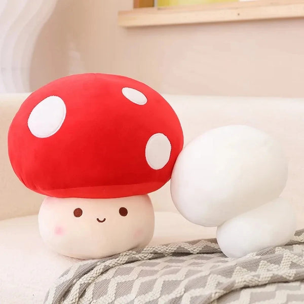 Cute Simulated Mushroom Plush Toy Stuffed Soft Lifelike Plant Kawaii Shiitake Mushroom